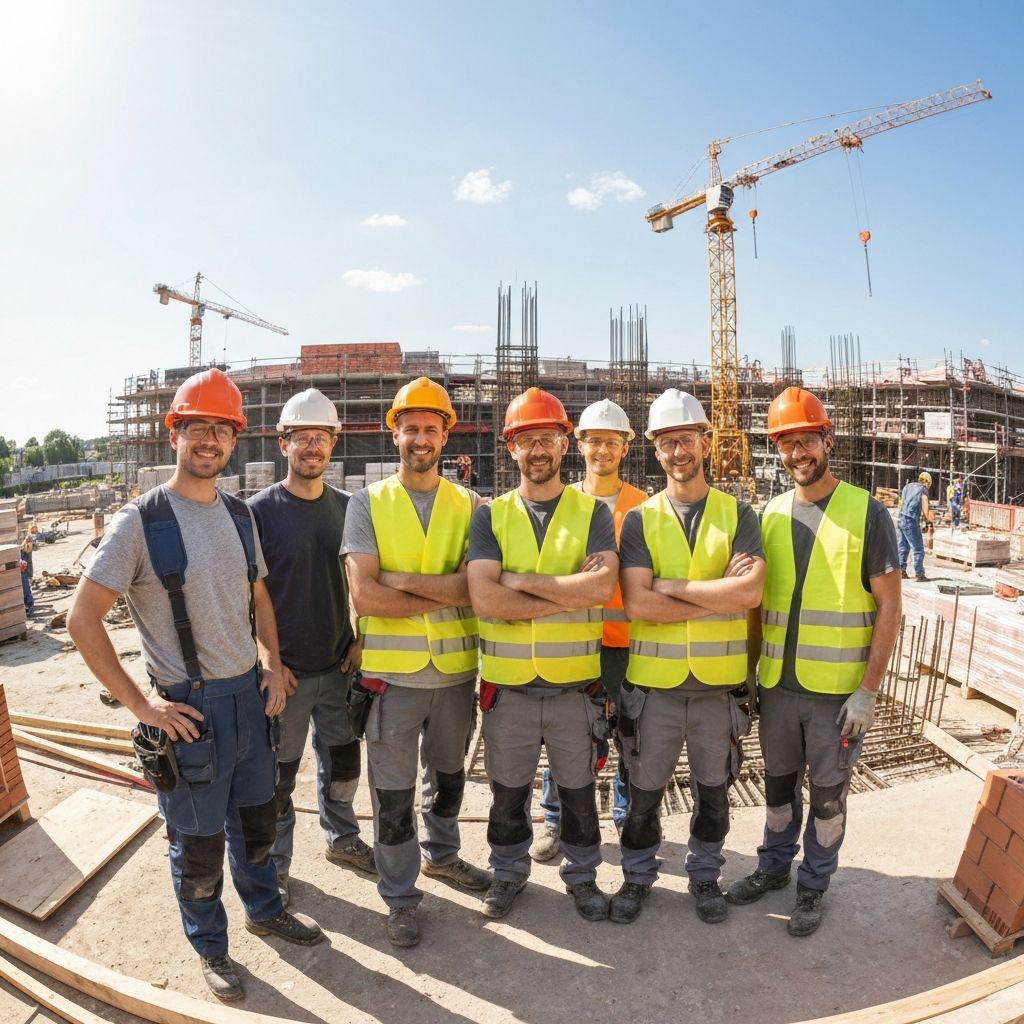 Team von AusbauWerk Kassel auf der Baustelle